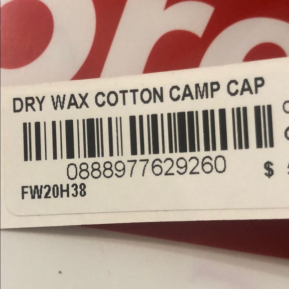 SUPREME Dry Wax Cotton Camp Hat FW20 - Picture 3 of 3
